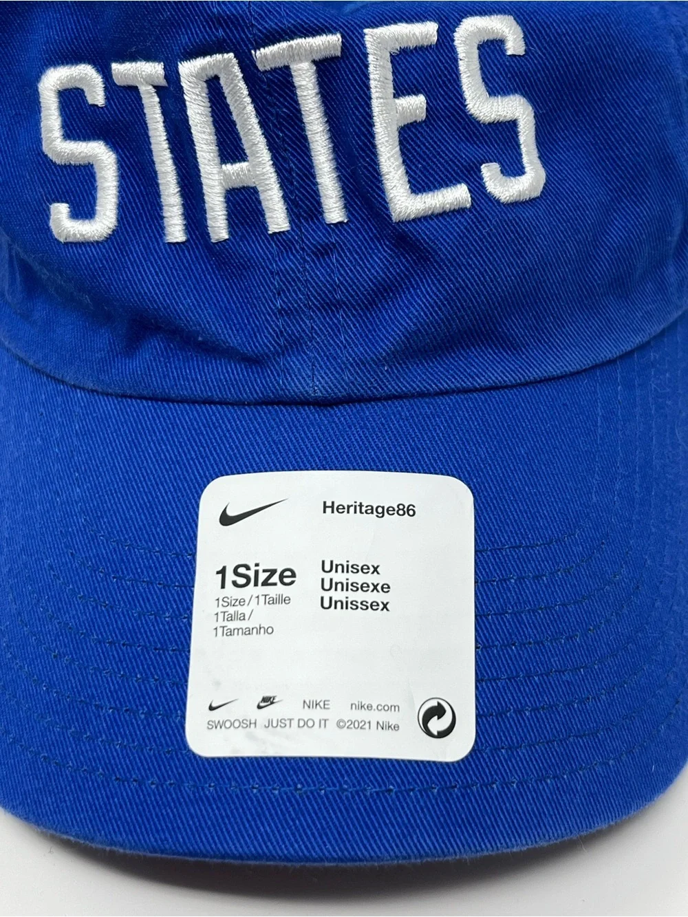 Nike Heritage86 USMNT STATES Adjustable Hat Game Royal Blue USA Soccer Dri-FIT